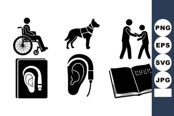 Accessibility Icon Vector Set Review for Embroidery Projects