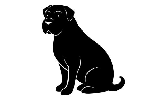 Black Silhouette of a Sitting Dog Embroidery Design Review