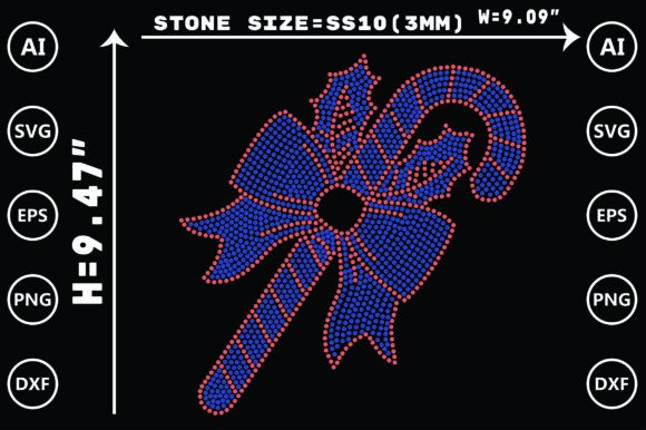 Candycane Rhinestone Templates Design Review