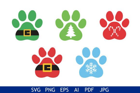 Christmas Paw Print Vector Set Review for Embroidery Projects