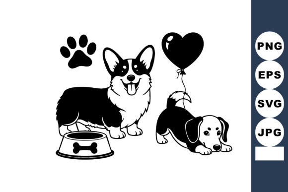 Corgi Dachshund Love Clipart Review