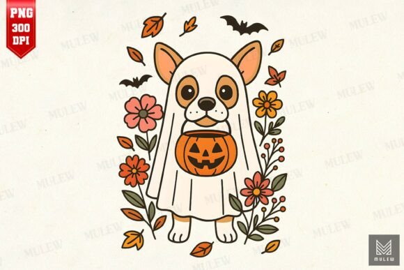 Halloween Chihuahua Flowers PNG Review