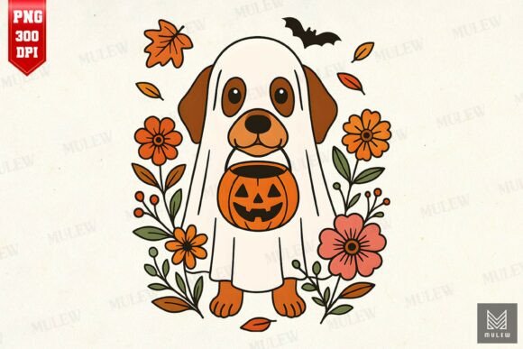 Halloween Dachshund Flowers PNG Review