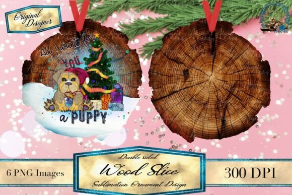 Lilac Bulldog Wood Slice Ornament Design Review