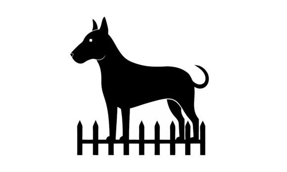 Silhouette Dog Standing Vector Review