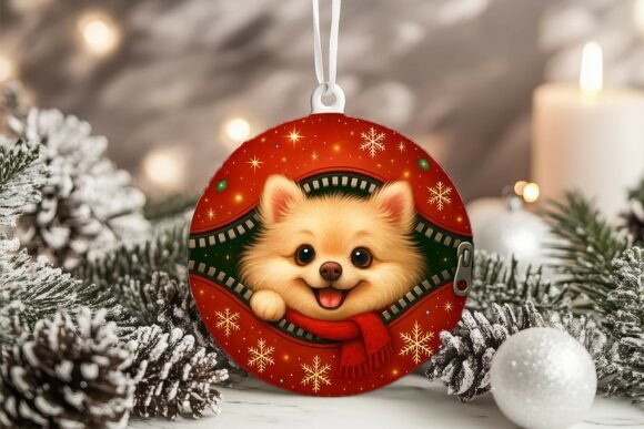 Xmas Zipper Corgi Circle Ornament PNG Review