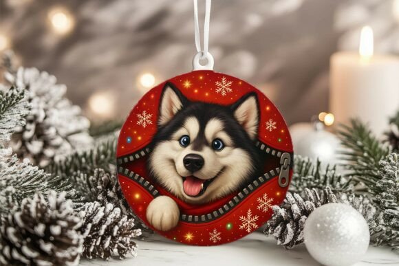 Xmas Zipper Pomeranian Circle Ornament Review